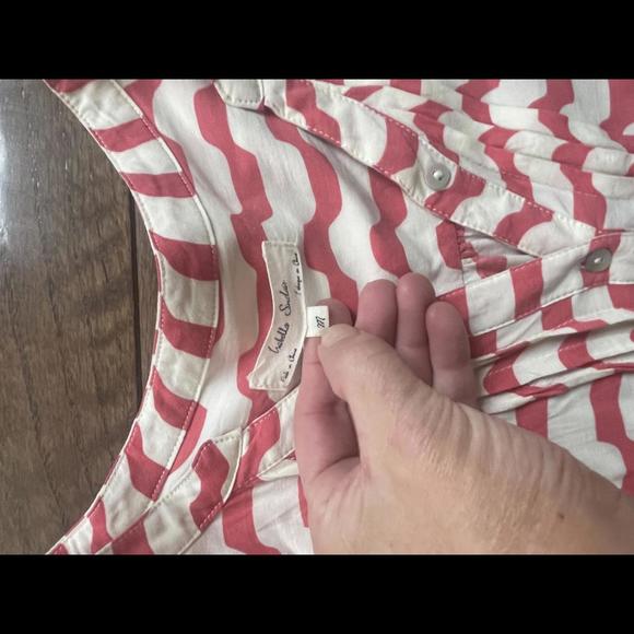 Anthropologie  striped drawstring tunic medium - Picture 2 of 4